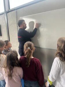 visite de la caserne des pompier pour le passeport du civisme